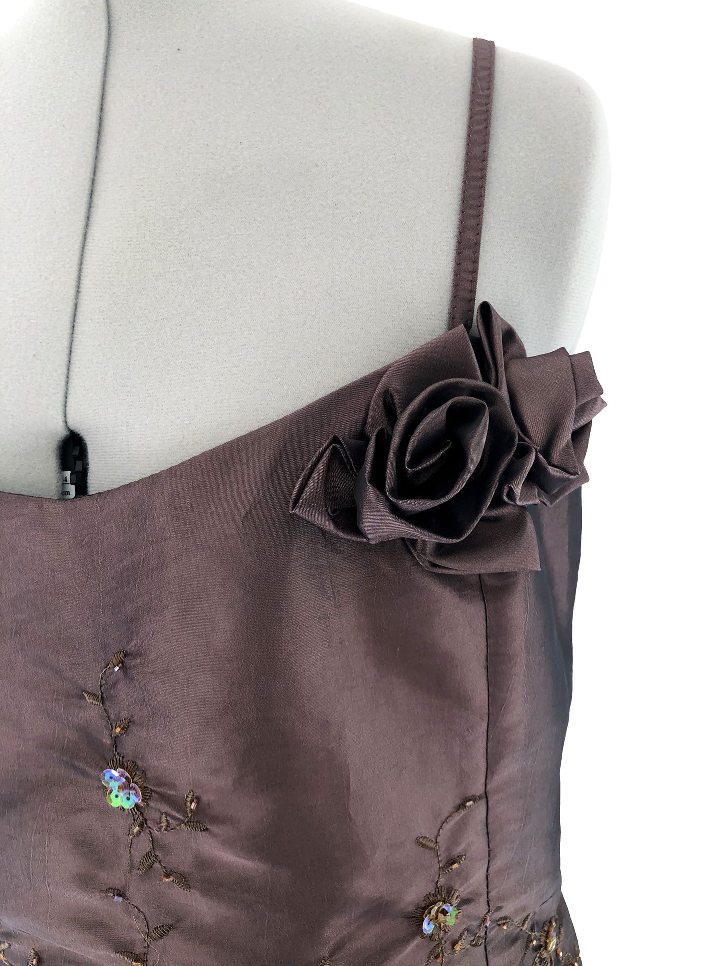 Abendkleid Mocca